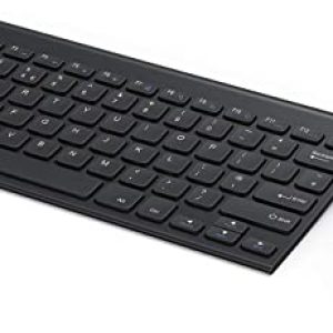 Small Wireless Keyboard and Mouse Set, seenda Ultra Compact Rechargeable USB Keyboard and Mouse Combo with Portable Size Low Profile Silent Keys…