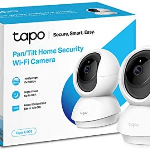 TP-Link Tapo Pan/Tilt Smart Security Camera, Indoor CCTV, 360° Rotational Views, Works with Alexa&Google Home, No Hub Required, 1080p, 2-Way Audio,…