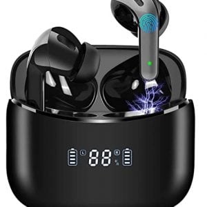 Wireless Earbuds Earphones Bluetooth 5.0 LED Display IPX7 Waterproof 40H Playtime USB-C Charging Built-in Mic in-Ear Headphones Touch Control Deep…