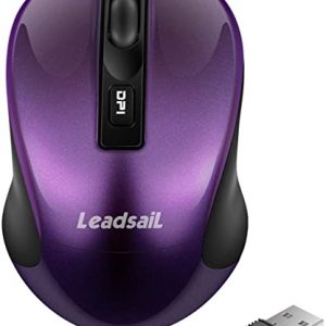 Wireless Mouse for Laptop Silent Cordless 2.4G USB Mini Mouse Wireless Optical Ambidextrous Computer Mobile Mouse, 1600DPI with 3 Adjustable Levels…