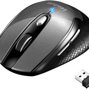 Wireless Mouse for Laptop Silent Cordless USB Mouse Wireless Optical Computer Mouse, 6 Buttons, AA Battery Used,1600DPI with 3 Adjustable Levels…