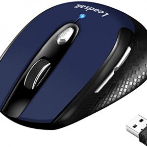Wireless Mouse for Laptop Silent Cordless USB Mouse Wireless Optical Computer Mouse, 6 Buttons, AA Battery Used,1600DPI with 3 Adjustable Levels…
