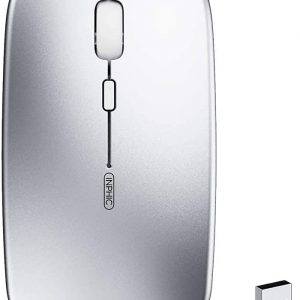 Wireless Mouse,Rechargeale & Noiseless, Inphic Ultra Slim USB 2.4G PC Computer Laptop Cordless Mice with USB Nano Receiver, 1600 DPI Travel Mouse…