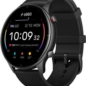 Amazfit GTR 2e Health & Fitness Smartwatch with GPS, 24/7 Heart Rate Monitoring, Exercise Tracking, 24 Days Battery, Music Control, Obsidian Black