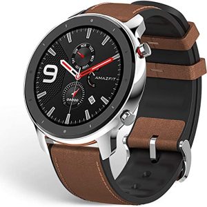 Amazfit GTR Best Price 5 ATM, Stylish, & Classic Watch, made of premium metal material. Suit to Your Mood & Activity. 24 days of battery life.