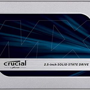 Crucial MX500 500 GB CT500MX500SSD1(Z)-Up to 560 MB/s (3D NAND, SATA, 2.5 Inch, Internal SSD), Metallique