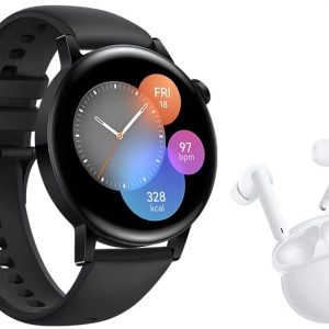 HUAWEI GT 3 42. Pop-up Paring. Durable Battery Life. 3D curved glass with high-gloss finish. Buds 10 Hours of Continuous Playback