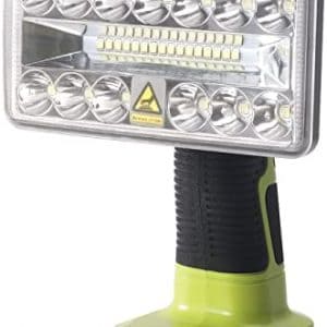Cordless LED Work Light for Ryobi 18-Volt ONE + Lithium Ion NiCd NiMh Batteries P108, YEX-BUR 18W 2000LM Power LED Spotlight Handheld Flashlight…