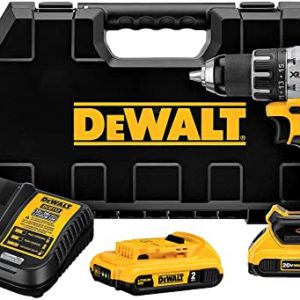 DEWALT DCD791D2 20V MAX XR Li-Ion 0.5″ 2.0Ah Brushless Compact Drill/Driver Kit