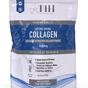 Hydrolysed Collagen Powder 450g – High Protein Unflavoured Bovine Peptides Supplement, Supports Healthy Skin, Joints & Digestion, Gluten Free,…