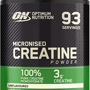Optimum Nutrition Micronised Creatine Powder, Creatine Monohydrate Powder for Performance, Unflavoured, 93 Servings, 317 g, Packaging May Vary
