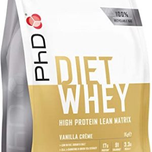 PhD Nutrition Diet Whey Protein Powder, 1 kg, Vanilla Cream