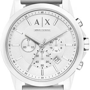 Armani Exchange Men’s Chronograph, Silicone Watch, 44mm case size