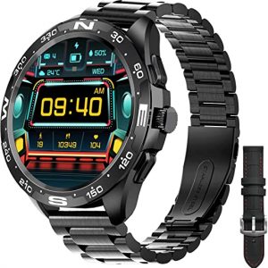 FMK Smart Watch Fitness Full Touch Screen Trackers for Men, Call Dial and Text Notification Sports Watch with 24h Heart Rate Blood Pressure Sleep…