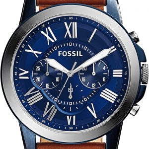Fossil Men’s Chronograph Quartz Watch with Leather Strap FS5151