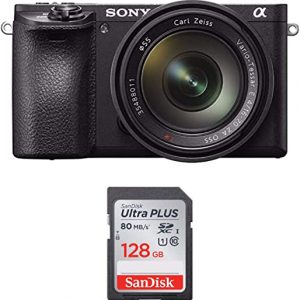 Sony Alpha 6500 APS-C E-Mount System Camera with Zeiss SEL-1670Z Lens + 128Gb Sd Card