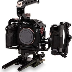 Tilta Camera Cage Compatible with Sony A7S III Pro Kit Video Movie Filmmaking Kit,with Camera Cage Top Handle,Left Side Power Handle,Quick Release…