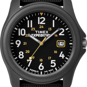 Timex Expedition Camper 39 mm Men’s Olive Green Nylon Strap Quartz Watch with Date Window