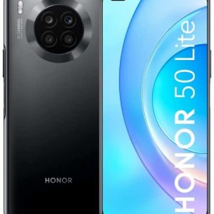 HONOR 50 Lite Mobile Phone, SIM-Free Unlocked Smartphone with 64MP Quad Camera, 66W Supercharge, 6.67” Full View Display, Dual Sim, NFC, 6+128GB（2…