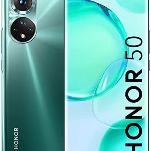 HONOR 50 Mobile Phone 5G SIM Free Unlocked 6 + 128 GB Smartphone with 108 MP Camera, 120 Hz 6.57 Inch Curved Screen, Android 11, 2 Year Warranty