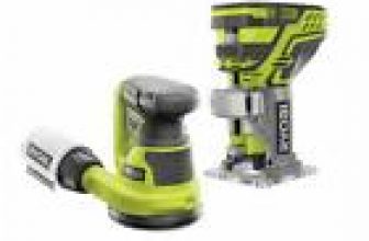 RYOBI Trim Router and 5 in Random Orbit Sander 18V Li-Ion Cordless (Tools Only)