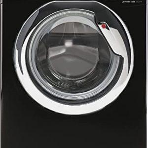 Hoover H3WS4105TACBE-80 10kg 1400rpm Freestanding Washing Machine, WIFI Connected, Steam, Black with Chrome door