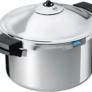 Kuhn Rikon 30333 Duromatic Hotel Stainless Steel Pressure Cooker with Side Grips, 12 Litre / 28 cm, Silver