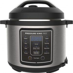 Pressure King Pro (4.8L) – 14-in-1 Digital Pressure Cooker by Drew&Cole, Chrome (01731)