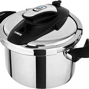 Tower T920003 Pressure Cooker, Twist/Turn Lid, Stainless Steel, 6 Litre, 22 cm