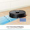 Proscenic M8 PRO Robot Vacuum Cleaner | LDS Laser Navigation Robot with the Self-Emptying Technology | 2-in-1 Vacuuming and Mopping, Smart APP & Alexa Control for Cleaning Pet Hair/Dirt/Dust/Crumbs