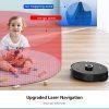 Proscenic M8 PRO Robot Vacuum Cleaner | LDS Laser Navigation Robot with the Self-Emptying Technology | 2-in-1 Vacuuming and Mopping, Smart APP & Alexa Control for Cleaning Pet Hair/Dirt/Dust/Crumbs