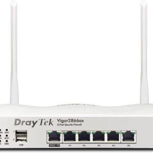 DrayTek Vigor 2866ax – WiFi 6 Dual Band Router, Simultaneous WAN, VDSL2/ADSL2+/G,Fast,6 x Lan Ports, 32 VPN Tunnels, 3G/4G LTE Failover Support….