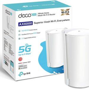 TP-Link Deco X80-5G AX6000 Whole Home Wi-Fi 6 Mesh Gateway, 5G/4G Modem Router,VoLTE, Mesh tech, 2.5G Internet Port, Connect up to 200 Devices, SIM…