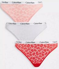Calvin Klein Carousel Brazilian Brief Lace Knickers Pants Multipack 3 Pack 12-14