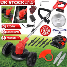 24V Electric Cordless Grass Trimmer Strimmer Garden Edger Cutter with 2 Battery