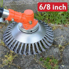 6" 8" 10” Grass Strimmer Head Trimmer Brush STEEL Wire Wheel Garden Weed trimmer