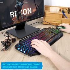 Wired Gaming Keyboard and Mouse Combo Set LED Light Backlight for Computer PC