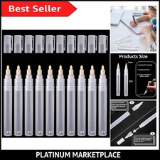 10 Pack Refillable Empty Acrylic Paint Markers - Perfect for Touch Ups & Crafts