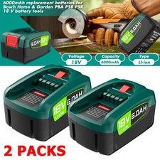2 PACK For Bosch PBA 18V 6.0AH Li-Ion Battery PSB PSR PSM Power For All Alliance