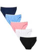 Calvin Klein Women’s 5-Pack Cotton Stretch Logo Bikini Panties Multi