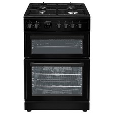 electriQ 60 cm Dual Fuel Cooker EQDFC360BL – Double Oven + Gas Hob