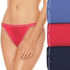 Champion Women’s String Bikini 3-Pack Microfiber Underwear Briefs Knickers