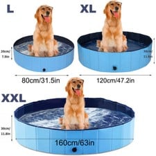 Dog Pet Swimming Paddling Water Pool Large Foldable Portable Cool Outdoor Garden