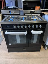 Tesla 90cm Dual Fuel Range Cooker - Black A2/T90DDFRCB BARGAIN