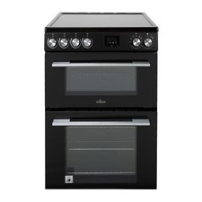 Electric Black Double Oven Cooker Ceramic Hob - Willow WDOC60TBL