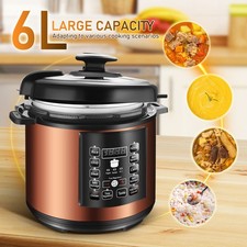 UK 10-in-1 Electric Pressure Cooker Digital Insta Pot Programmable 6L Pot 1050W