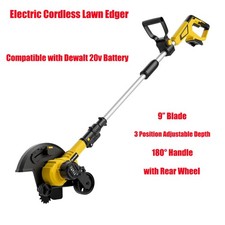 Electric Cordless Brushless Lawn Edger Compatible with DeWalt 20v Battery UK
