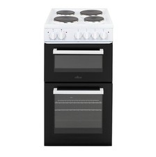 Twin Cavity Cooker 50cm Electric White 62L 4 Zone Hob, Grill - Willow WE50TSW