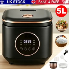 5L Smart Electric Rice Cooker 1000W – Non-Stick Pot, Steamer & 24H Keep Warm LCD