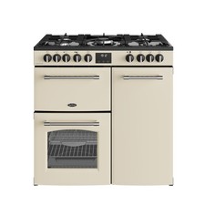 Belling Farmhouse 90cm Dual Fuel Range Cooker With 5 Hobs Cream 90DF